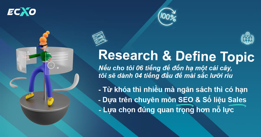 ECXO chú trọng giai đoạn "Research & Define Topic"