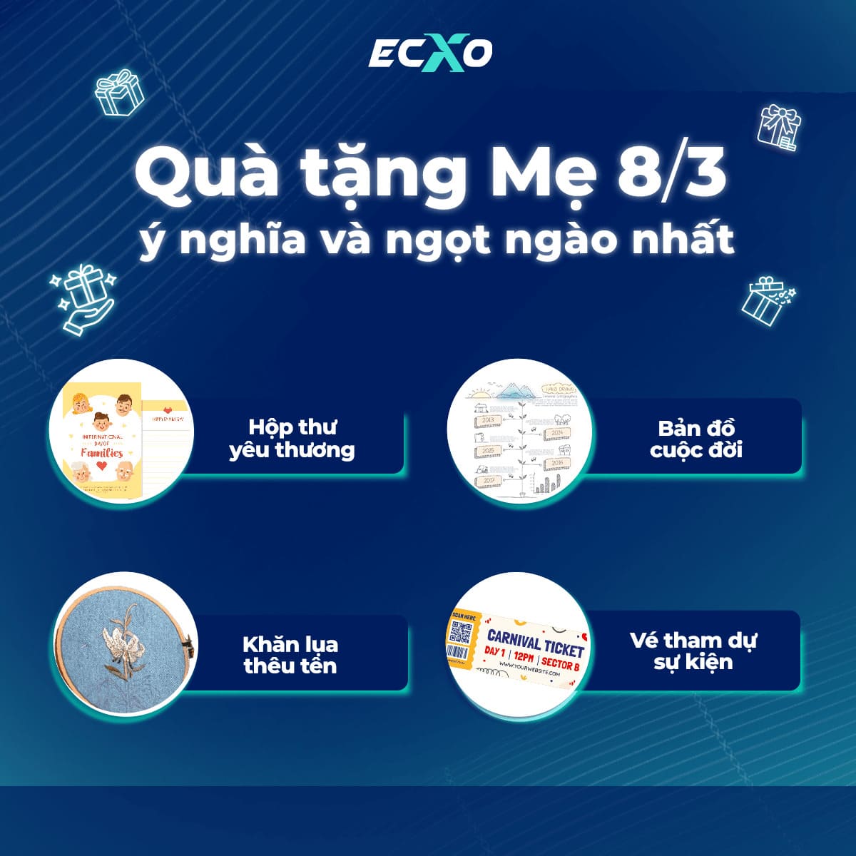 Những món quà tặng mẹ 8/3 độc đáo 