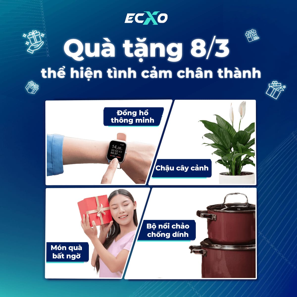 Quà tặng ngày 8/3 thể hiện tình cảm vô bờ bến