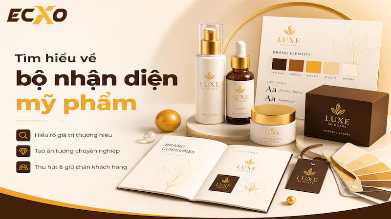 Tìm hiểu về bộ nhận diện thương hiệu mỹ phẩm -  ECXO