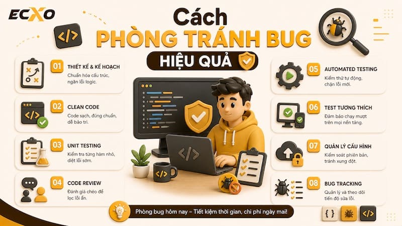 Cách phòng tránh Bug hiệu quả - ECXO