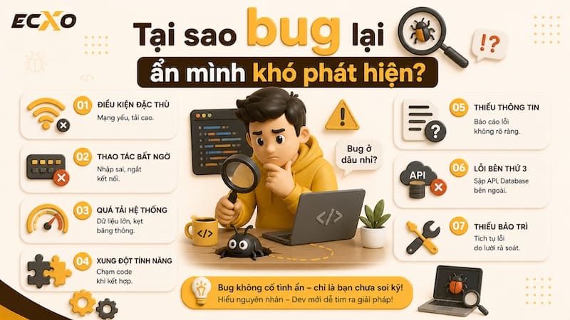 Tại sao Bug lại ẩn mình khó phát hiện - ECXO
