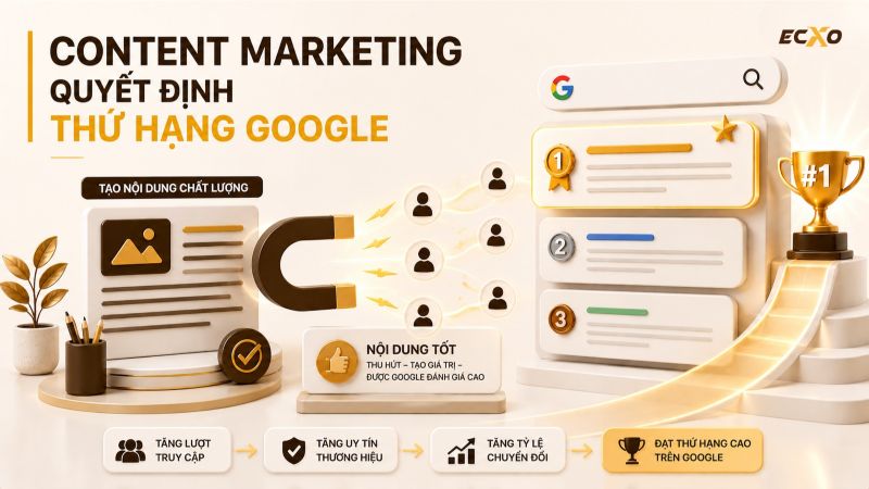 SEO và vai trò của Content Marketing trong việc tăng thứ hạng tìm kiếm - ECXO