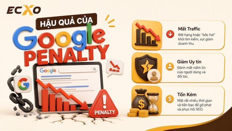 Tác động lâu dài của Google Penalty đến doanh nghiệp - ECXO