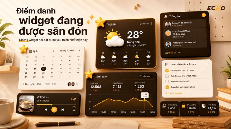 Các loại Widget phổ biến trên các nền tảng hiện nay - ECXO